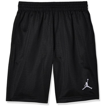 NIKE Boys Air Jordan Mesh Athletic Shorts (Medium, Black)