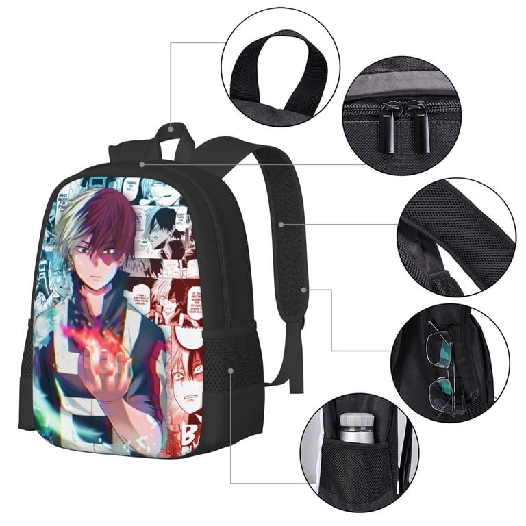My Hero Academia Shoto Todoroki Backpack,Multi-Function  display picture 3