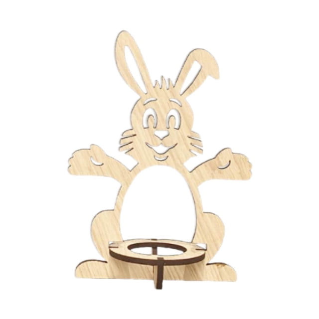 Dispensador de huevos, soporte de exhibición de regalo pintado DIY de dibujos animados para ahorrar espacio de madera, estante de almacenamiento para