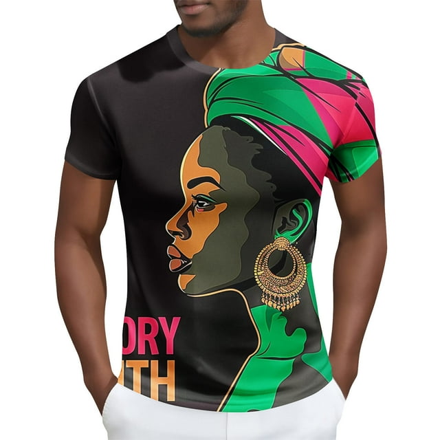 Tops para hombre, blusas y camisas de manga corta con cuello redondo para hombre Camisa de manga corta estampada para hombre Top/camisa de manga corta con cuello redondo Tops para hombre