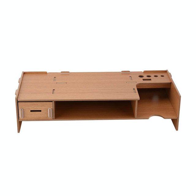 Cateissary Organizador de de 2 niveles Almacenamiento de elementos de escritorio Soporte de de escritorio para TV/Monitor Cables de audio/vídeo
