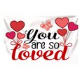 thumbnail image 1 of Pink Valentine's Day Decoration Tapestry Cloth Party Decoration Scene Photo Background Cloth Proposal Love Ambience Tapestry Cloth, 1 of 4