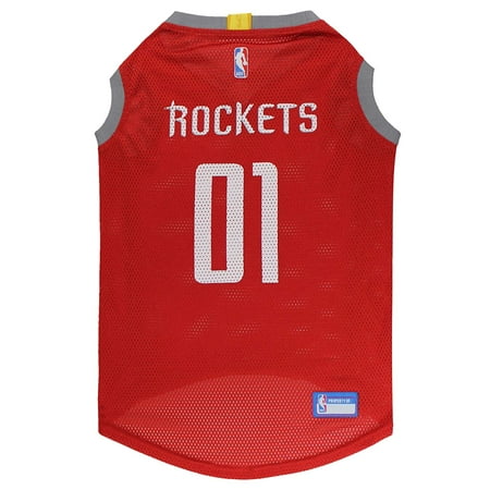 UPC: 0849790091672 | Pets First NBA Houston Rockets Mesh Basketball Jersey for DOGS & CATS – Licensed Comfy Mesh 21 Basketball Teams / 5 sizes