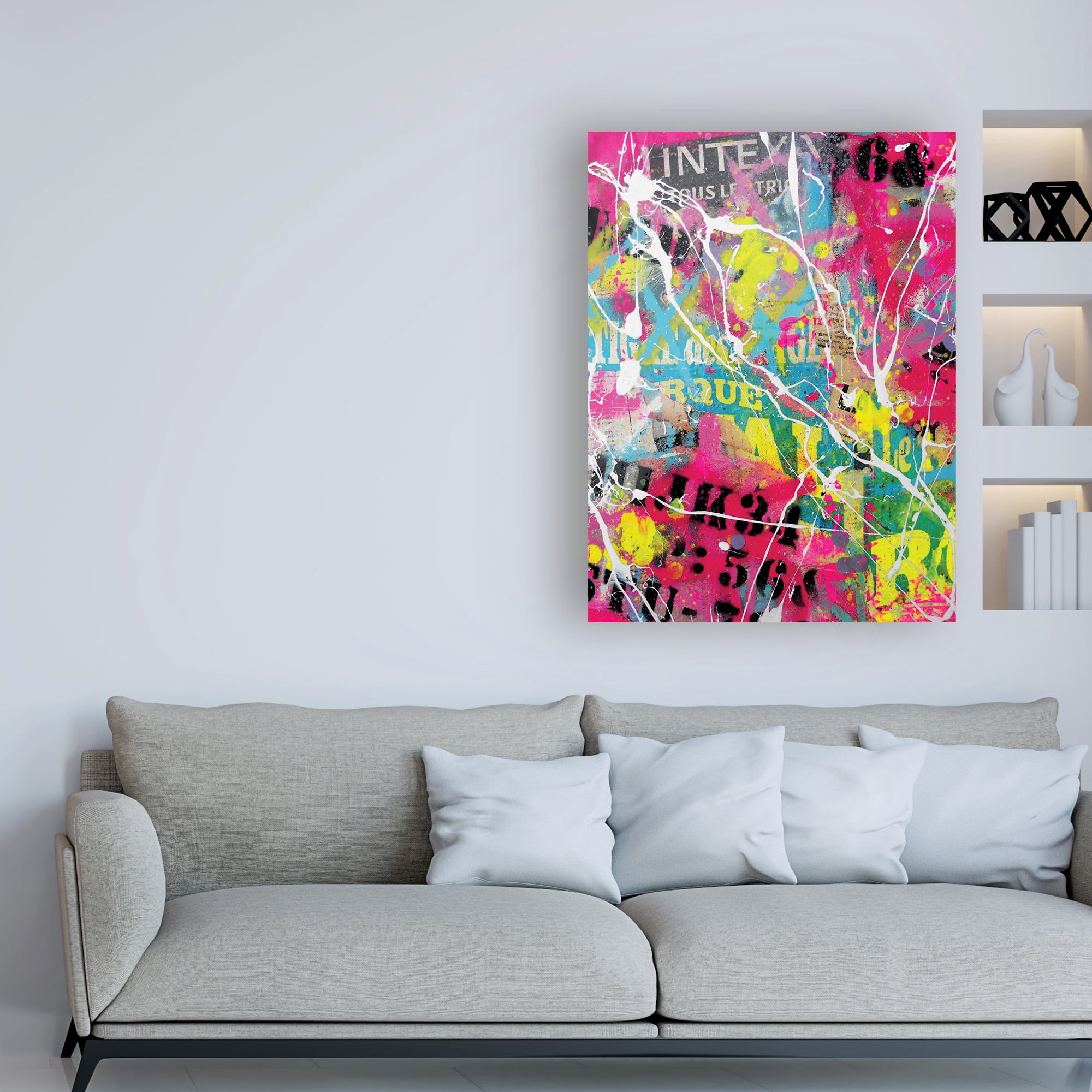 Trademark Fine Art 'Splatter Graffiti' Canvas Art by David Drioton