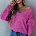 thumbnail image 7 of Lindreshi Sweaters for Women Fall Fashion WinterFashion Women Casual Long Sleeve Casual Solid Hollow Knit Sweater Tops, 7 of 7