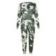 thumbnail image 3 of Pantalones de manga larga estampados sueltos de moda para mujer, traje informal de dos piezas Wmkox8yi bvn2485, 3 of 7