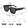 thumbnail image 4 of Classic Thick Square Frame Sunglasses for Men Driving UV Protection High-end Full Frame Sun Glasses Street Style Versatile Sunglasses, 4 of 10