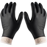 BBQ Gloves 4 Cotton Glove Liners and 100 Disposable Gloves Washable Cotton Liners Powder Latex Free Nitrile Gloves