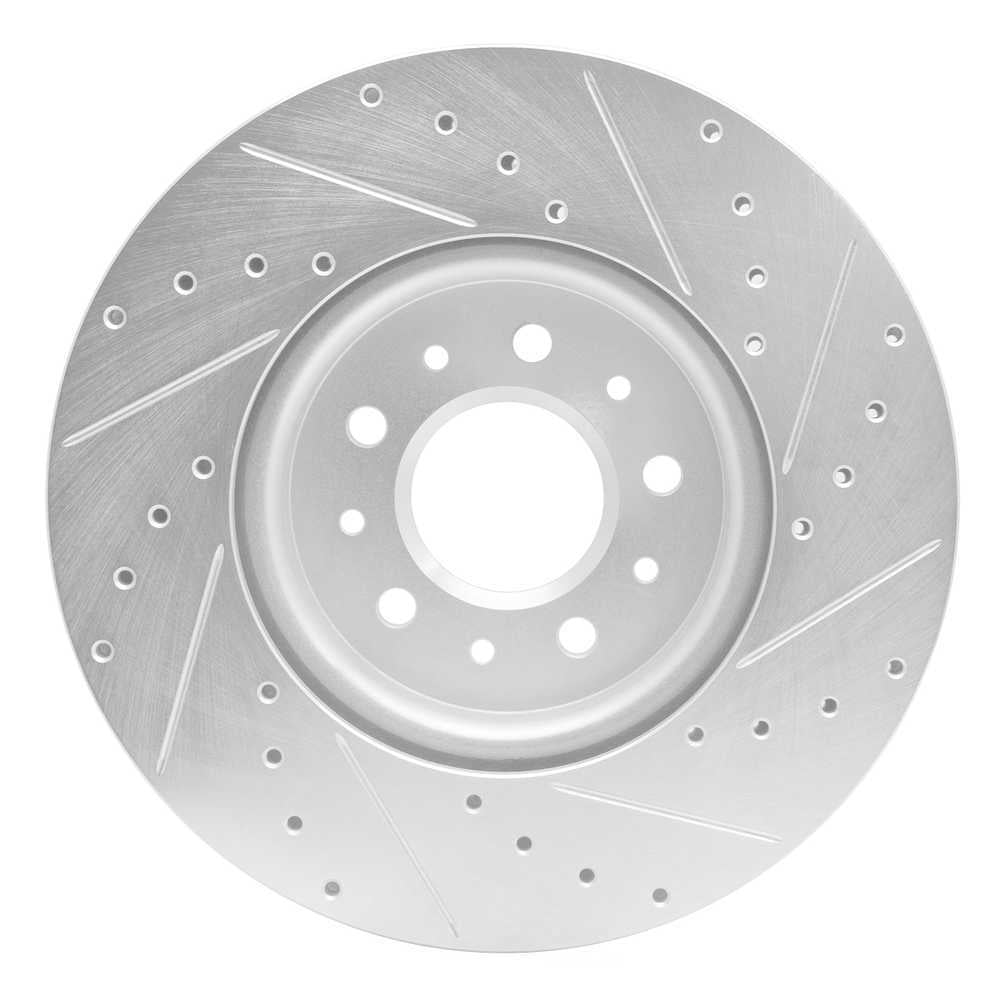Dynamic Friction Company 631-45023L DFC Brake Rotor - Drilled And Slotted - Silver