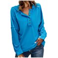 thumbnail image 1 of Sudadera Para Mujer Moda Sudaderas Con Capucha Sudadera Casual Invierno Sólido Manga Larga Botón Bolsillo Odeerbi ODB173178, 1 of 6
