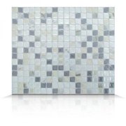 Mosaik Self Adhesive High-Gloss Mosaic in Pearl and Gray