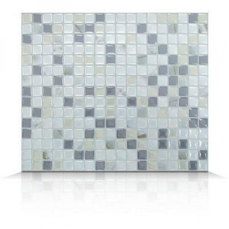 Mosaik Self Adhesive High-Gloss Mosaic in Pearl and Gray