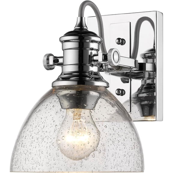 Open Box Yep by Golden Lighting Hines 1-light Semi-Flush Mount in Chrome
