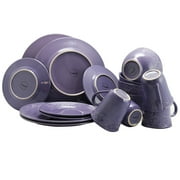 Elama Lilac Fields 16-Piece Dinnerware Set