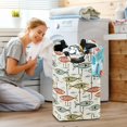thumbnail image 5 of Yayeee Freestanding Laundry Hamper with Handle Collapsible Large Storage Basket for Clothes, Abstract Fish Pattern, 5 of 7