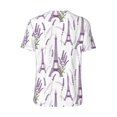 thumbnail image 3 of Rocae Lavender Flowers for Breathable Men's Baseball T-Shirt Fashionable Casual Baseball Jersey, Moisture-wicking Sportswear Large, 3 of 9