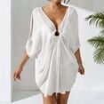 thumbnail image 3 of Mujeres Cover Ups para Trajes de Baño Cover Ups de Verano para las Mujeres, Moda sin Mangas Sólido Casual Beach Bikini Cover Up Vestido, 3 of 7