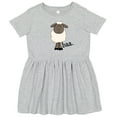 thumbnail image 3 of Inktastic Baa. Cute Sheep Design Girls Toddler Dress, 3 of 5