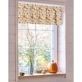 thumbnail image 4 of Fall Curtain Valance for Windows/Kitchen/Living Room/Bedroom, Thanksgiving Maple Leaf Autumn Farmhouse Retro Rod Pocket Window Treatment Short Drape Topper Small Tier Cafe Curtains Panel 54X18, 4 of 7