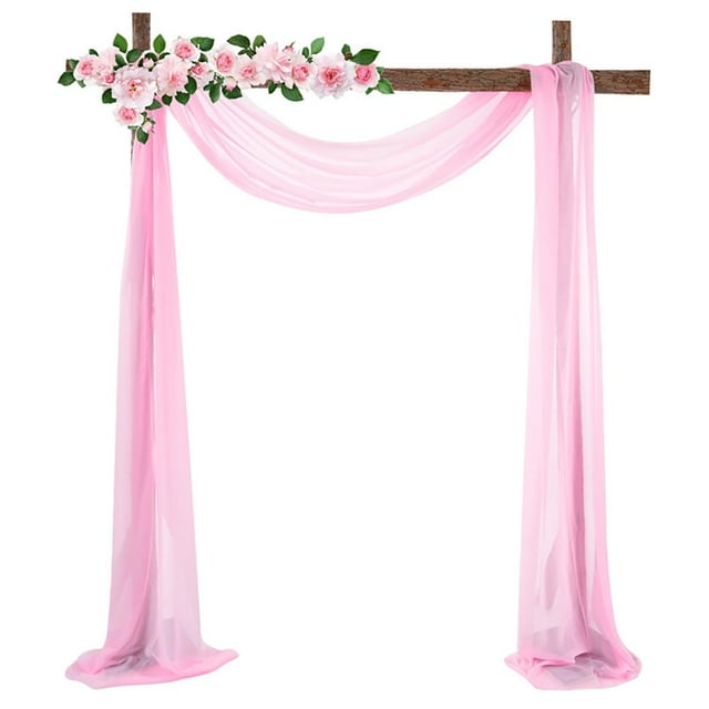 Boda Decoraciones Gasa Arco Drapeado Para Fiesta Arco Ceremonia Escenario Recepción Techo Telón De Fondo Yuarrent HA039698-02