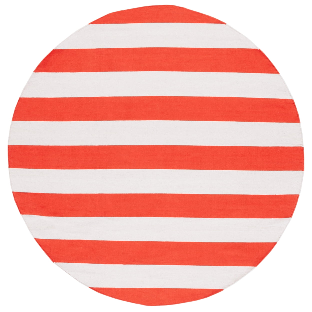 SAFAVIEH Montauk Saranna Striped Cotton Runner Rug, Rust/Ivory, 2'3" x 7'