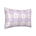thumbnail image 2 of Easygdp Floral Purple Buffalo Plaid Pillowcase 20×30 inches, Throw Pillowcase with Invisible Zipper for Bedroom, Sofa, Office, 2 of 8
