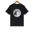 thumbnail image 3 of 【New Arrival】Funny T-Rex Riding Bicycle Full Moon Graphic T-Shirt, Soft Cotton Short Sleeve Crew Neck Tee, Casual Summer Streetwear Novelty Gift For Dinosaur Lovers, 3 of 5
