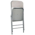thumbnail image 6 of Pack of 4 (Fabric/Vinyl) Steel Frame Metal Foam Padded Folding Chairs (Black, Gray, White), 6 of 7