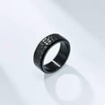 thumbnail image 5 of 8MM Silver/Gold/Black Spinner Ring Men's Stainless Steel Anniversary Band Sz7-13, 5 of 8