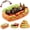 L, variant on Hot Dog Dog Bed, Hot Dog Bed for Dachshund, Funny Hot Dog Novelty Pet Bed for Dachshund and Small Pets, Soft Plush Hotdog Bun Dog Bed with Removable Washable Cover & Non-Slip Bottom