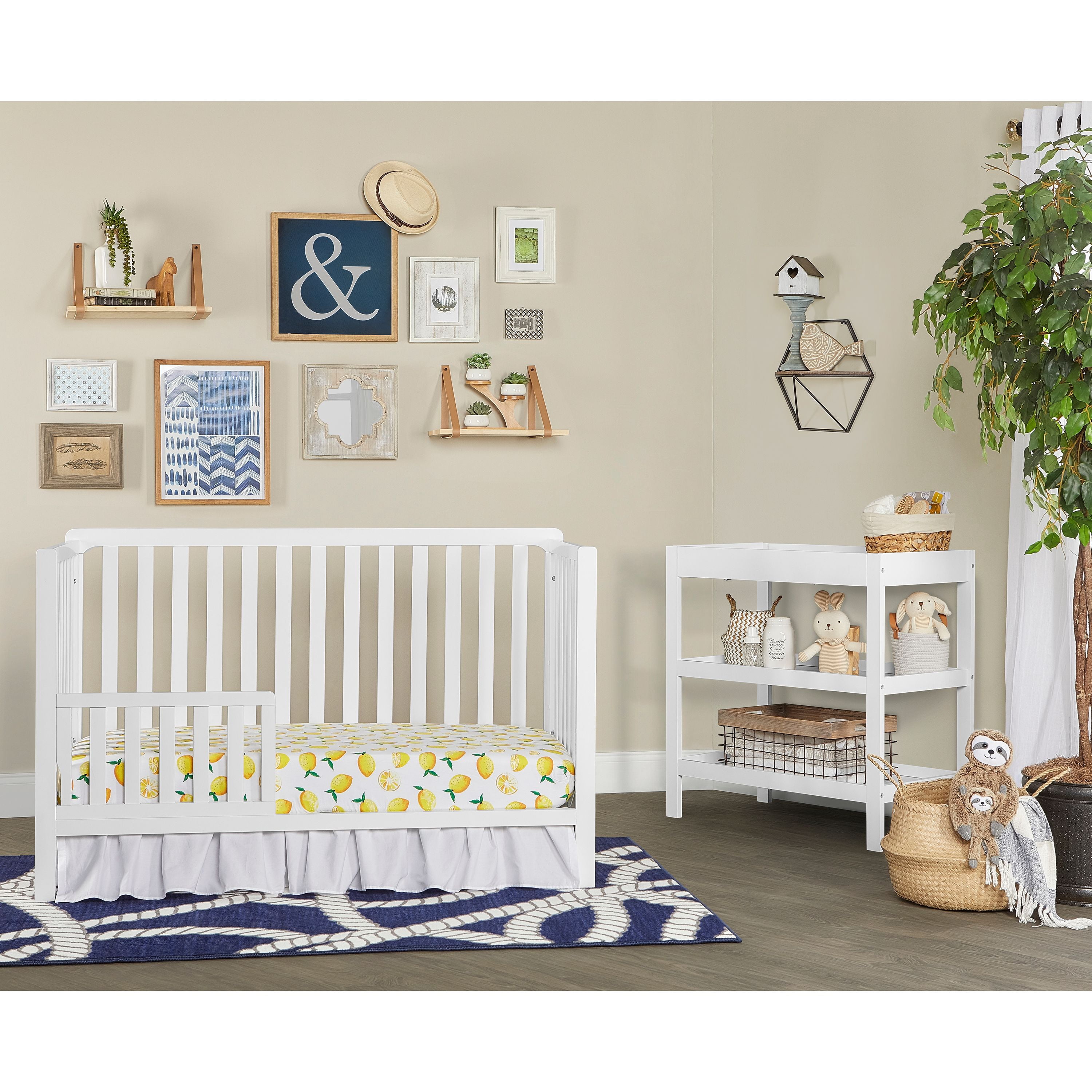 Dream On Me Ridgefield 5-in-1 Convertible Crib, White