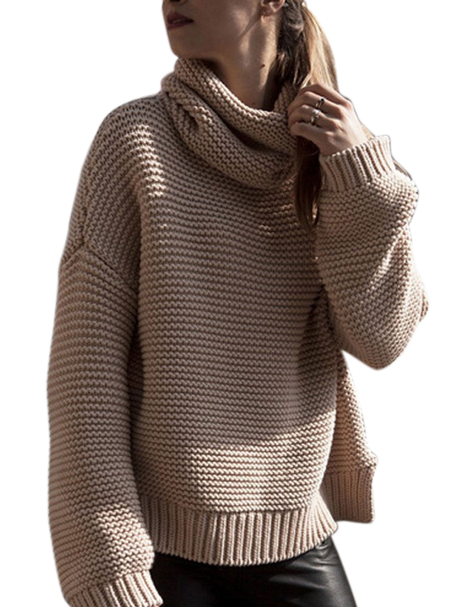 Woman Turtleneck 100% Cashmere Sweater Knitted Pullover High Quality Warm Winter 