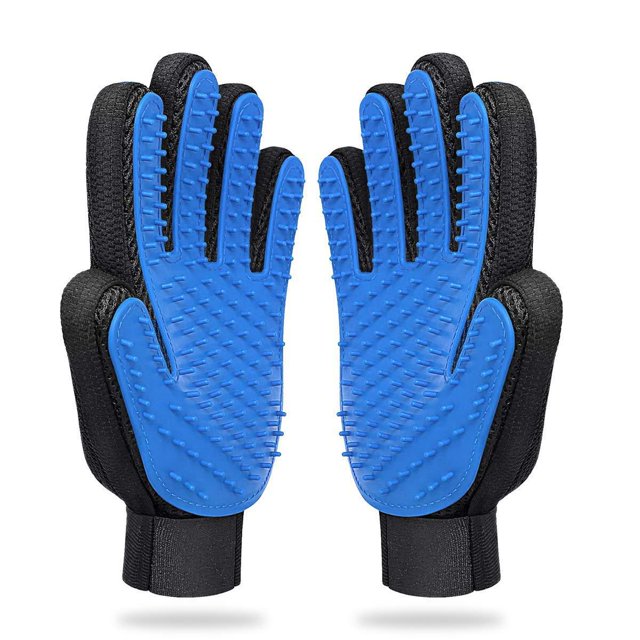 Guante de aseo para perros, 1 par, guantes para cepillar mascotas, pelo de gato