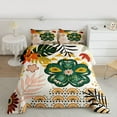 thumbnail image 2 of Homewish Vintage Bohemain Flower Bedding Comforter Set,Boho Theme Twin Comforter Sets,Green Beige Bedding Set For Men Women,Microfiber Bedroom Decor,2pcs, 2 of 8