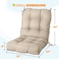 thumbnail image 4 of EAGLE PEAK Tufted Outdoor/Indoor Seat/Back Chair Cushion, Set of 2, 42 x 21 in, Beige, 4 of 11