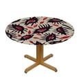 thumbnail image 3 of JEUXUS  Round Fitted Tablecloth Waterproof Round Table Cover with Elastic Edge, 3 of 7