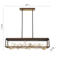 thumbnail image 4 of 35642-015 Eurofase Lighting Aerie Rectangular Chandelier 8 Light Metal-Bronze Finish, 4 of 4