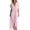 Pink, variant on Women's Summer Button Down Maxi Dress Solid Collared Short Sleeve Loose Casual Shirt Dress with Pockets for Daily & Beach Vacation White