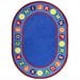 thumbnail image 2 of Alphabet Spots 5'4" x 7'8" Oval Area Rug In Color Multi, 2 of 2