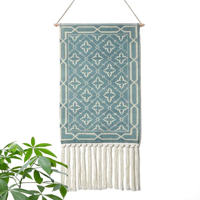 Estilo bohemio azteca macramé colgante de pared ecotton hecho a mano con flecos y varilla de cobre para habitación de niños (ms-litaowan-star),11 Feliz Sencillez