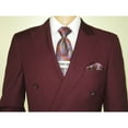 thumbnail image 5 of Men Apollo King Double Breasted Suit Classic Peak Lapel Pleated DM29 Burgundy, 5 of 11