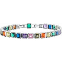 14K Gold Plated Cubic Zirconia Classic Tennis Bracelet for Women