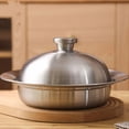 thumbnail image 4 of Naiovety Bandeja de comida de acero inoxidable plateada, vajilla de cocina Unisex para cocinar al vapor varios alimentos, olla para cocinar al Cocina y Comedor, 4 of 6