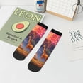 thumbnail image 7 of Fuzoiu Lantern Giraffes Magical Forest Print Adult Socks, Crew Moisture-wicking Socks, Unisex Cushion Crew Socks,Casual Sports Ankle Socks, 7 of 7
