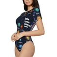 thumbnail image 2 of The Xecao Solar System Women's Crew Neck Body Suit, a short-sleeved bodysuit and basic swimsuit, both comfort and style for dating and daily life, 2 of 9