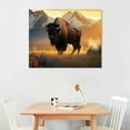 thumbnail image 2 of Nawypu  Bison American Buffalo Poster home Decor Canvas Printins Wall Art Picture (20x16 inch), 2 of 4