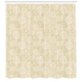 thumbnail image 3 of Ambesonne Ivory Shower Curtain, Science Molecule Motif, 69"Wx84"L, Cream White, 3 of 3