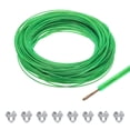 thumbnail image 1 of Uxcell 1/16 Green Vinyl Coated Wire Ropes 197ft Galvanized Steel with 8PCS M3 Loop Sleeves, 1 of 7