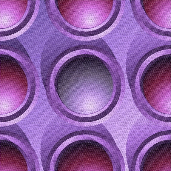 Ahgly Company Machine Washable Indoor Square Transitional Dark Magenta Purple Area Rugs, 8' Square