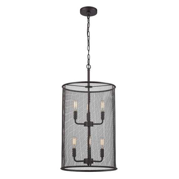 Thomas Williamsport 6 Light Chandelier In Oil Rubbed Bronze